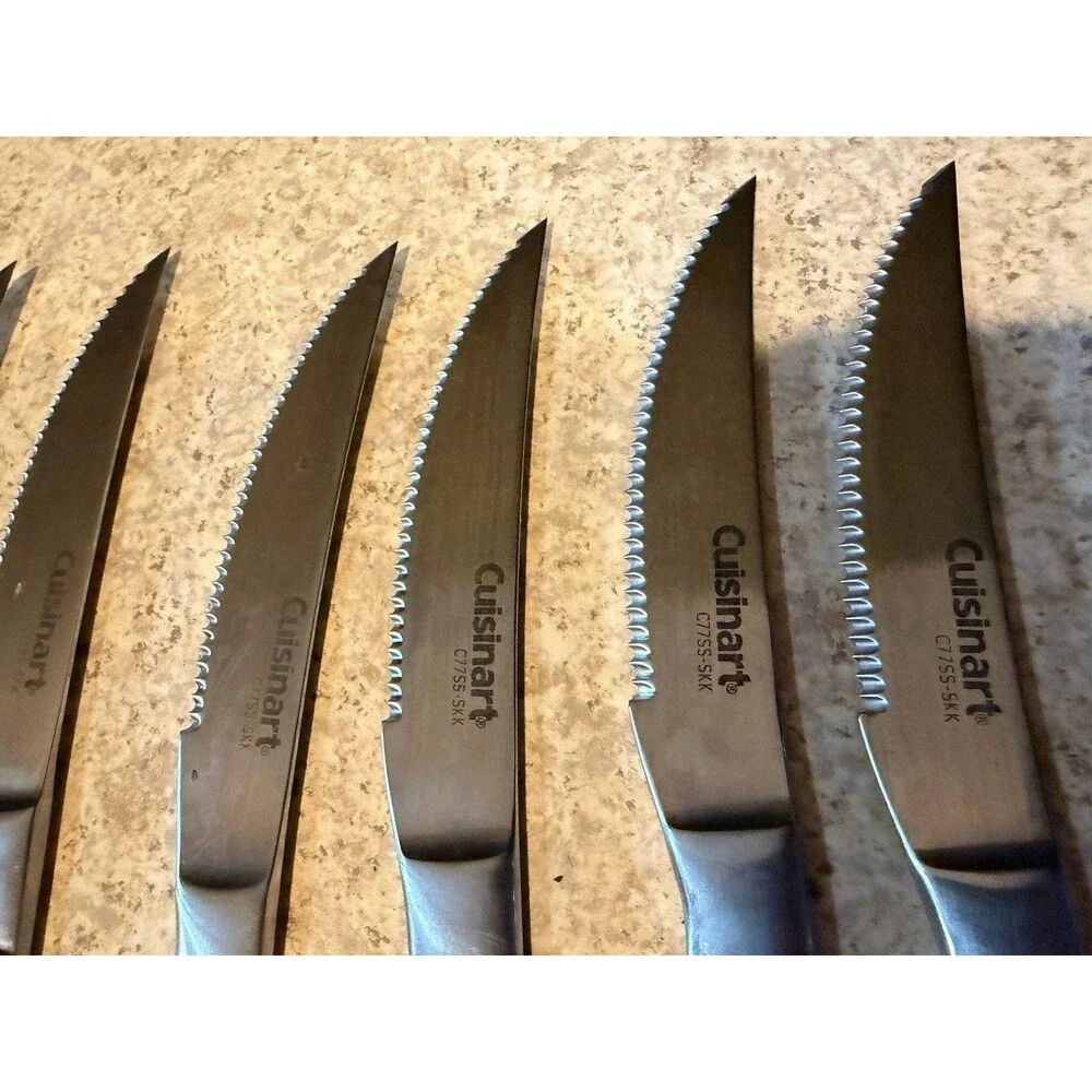 Cuisinart Classic Stainless Steel Serrated Steak Knife Set 6pc + Utility Knife